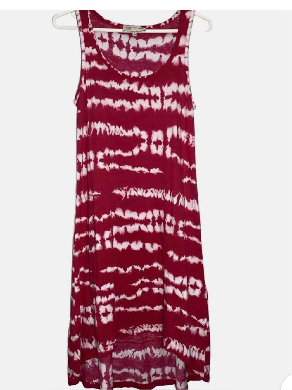 Hot pink andWhite Tie-Dye Sleeveless Maxi Dress